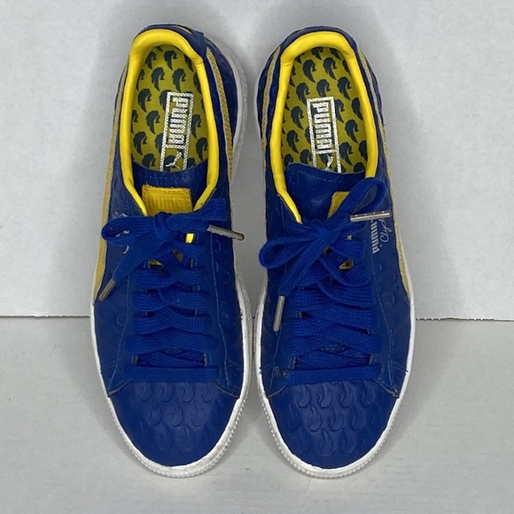 Puma Clyde in Blue and Dandelion Yellow, 5.5 - Picture 11 of 16